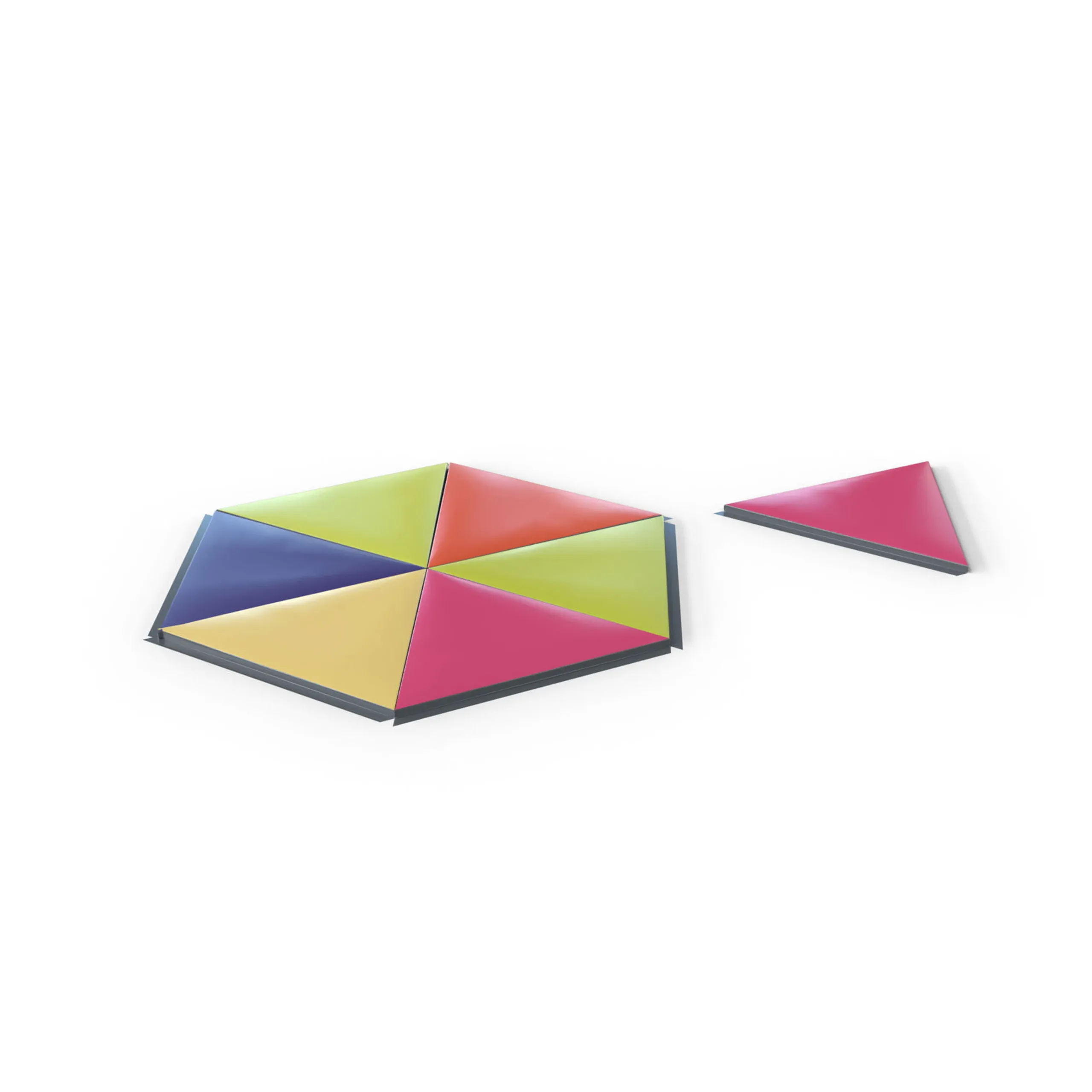 Gopher Triangle Mat Triangular Mats - set of 6 - Foam Shapes - Gymnastics Direct